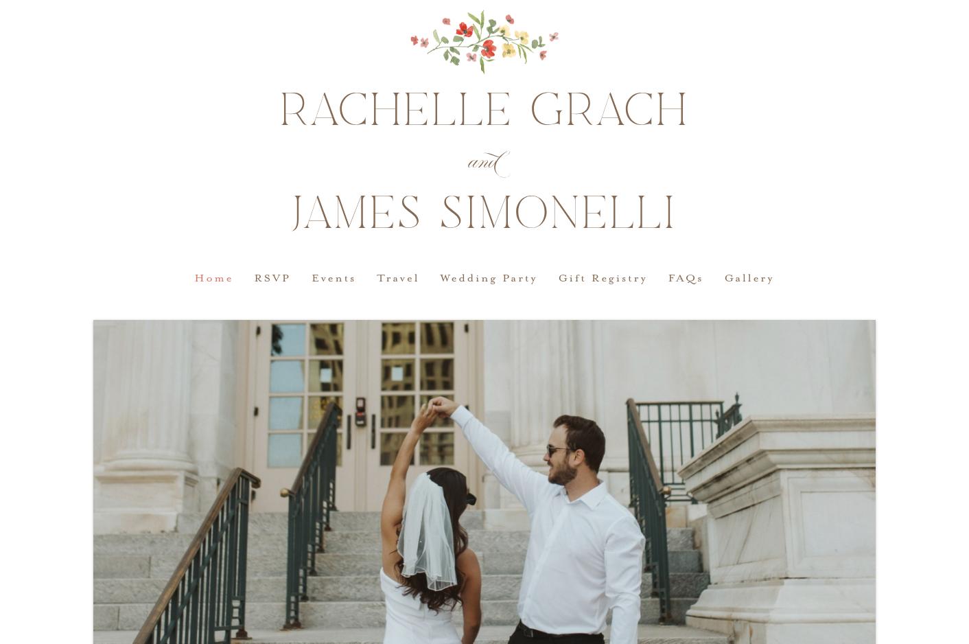 Rachelle Grach & James Simonelli — Wedding Website — Minted